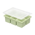 thumbnail image 1 of Silicone Large Ice Cubes Tray with Lid 6 Compartment 125ml Freezer Container for Soup and Baby Food Storage, 1 of 6