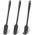 thumbnail image 1 of Silicone Large Spatula,Heat Resistant 600ºF Mixing Stirring Cooking Scraper,Topboutique High Flexible Baking Bowl Scraper,Seamless Spreader for Kitchen Nonstick Cookware,3 Pcs,Black, 1 of 9