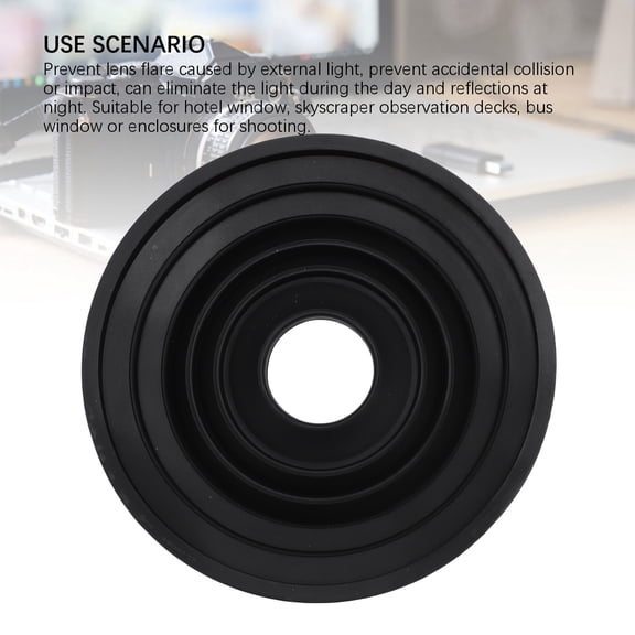 Silicone Lens Hood, Stretchable, Quick,Install, Protects from , Impacts  Environmental Elements
