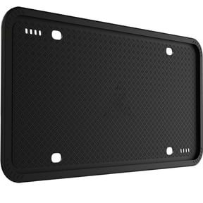Silicone License Plate Frames Black, 1 Pack Car License Plate Frame, Universal US Car Black License Plate Holders Brackets Rust-Proof, Rattle-Proof, Weather-Proof Car Accessories