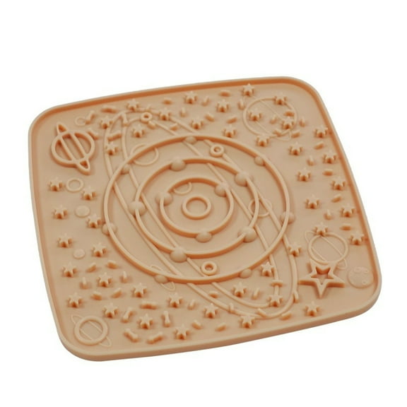 Silicone Lick Mat for Dogs & Cats â Slow Feeder Licking Pad for Anxiety Relief, Boredom Reduction & Mess-Free Feeding â Non- Suction Cups, Easy Clean Pet Enrichment Toy (7"x7")