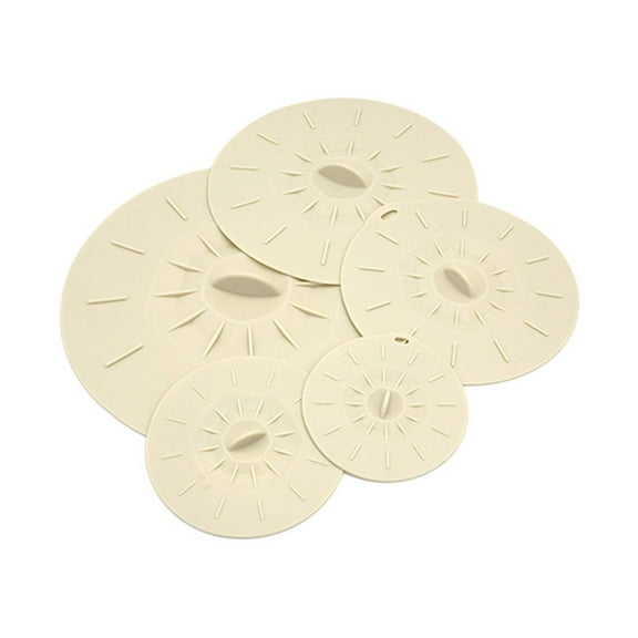 Silicone Lids for Food Storage (Stretchable Food Lids, Silicone Stretch Lids), 5 Pack Microwave Splatter Cover, Reusable Food Suction Lids for Pots and Pans, Leftover Storage, Fridge Freshness