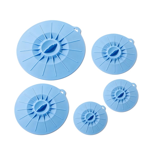 Silicone Lids for Microwave Food Storage Covers Set 5 Sizes Reusable Washable Oven Safe Stretchy Containers Seal Leakproof Kitchen
