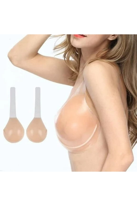 Silicone Lift Adhesive Bra（1 Pair）, Invisalift Bra, Invisible Lift Up Bra, Conceal Lift Bra, Invisilift Bra for Large Breast, Adhesive Lift Invisible Shoulder Strap Reusable