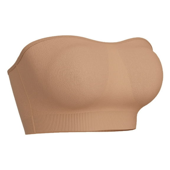 Silicone Lining Strapless Bra Invisible Padding Support Nylon Bandeau
