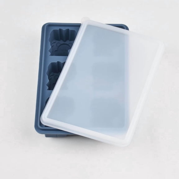 Silicone Lion Shape Ice Tray - Fun 6-Piece Food-Grade Ice Puck Mold for Effortless Ice Making