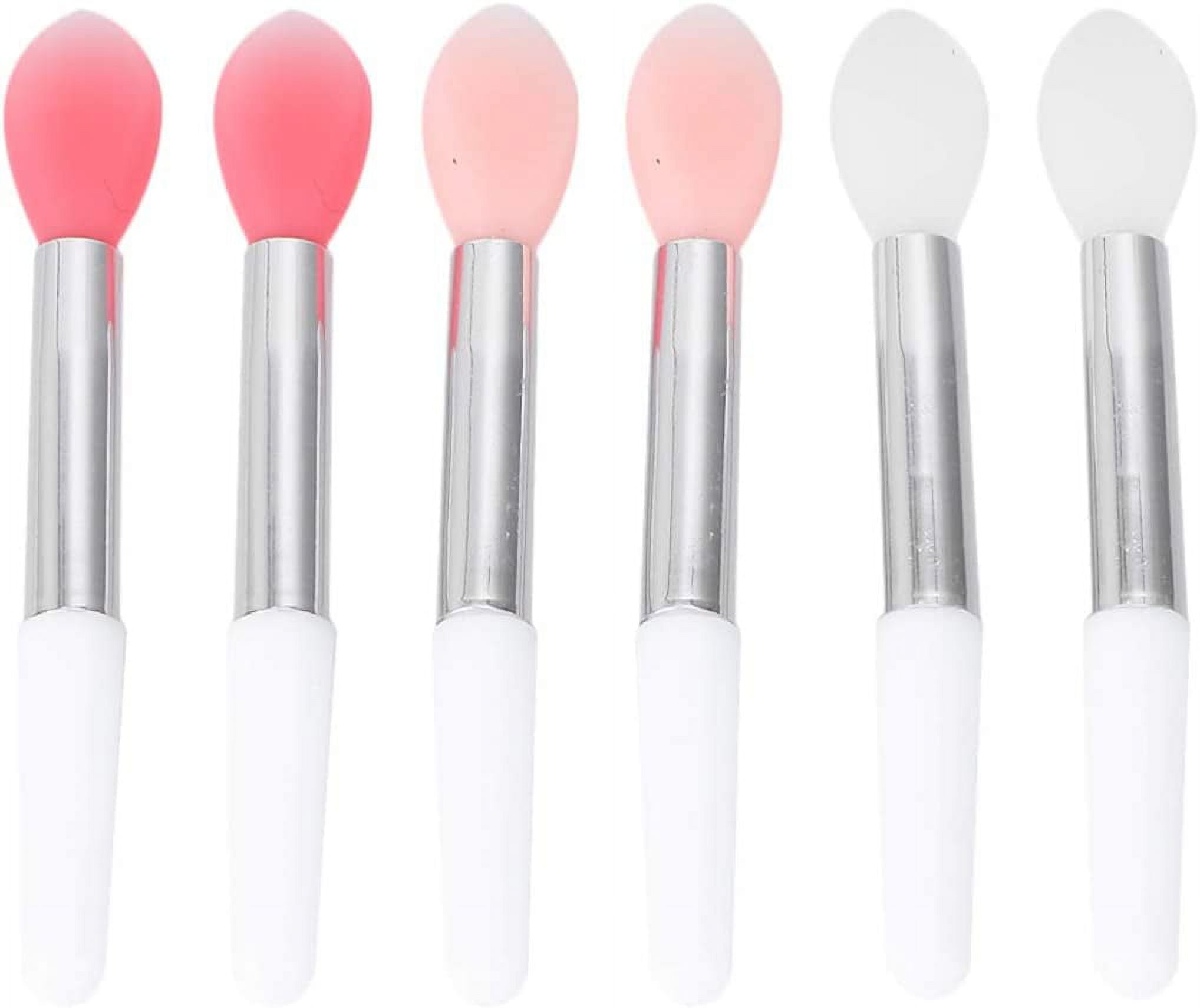 Silicone Lip Brush,6 Pieces Reusable Single Head Lipstick Applicator Brushes Mini Silicone Lip