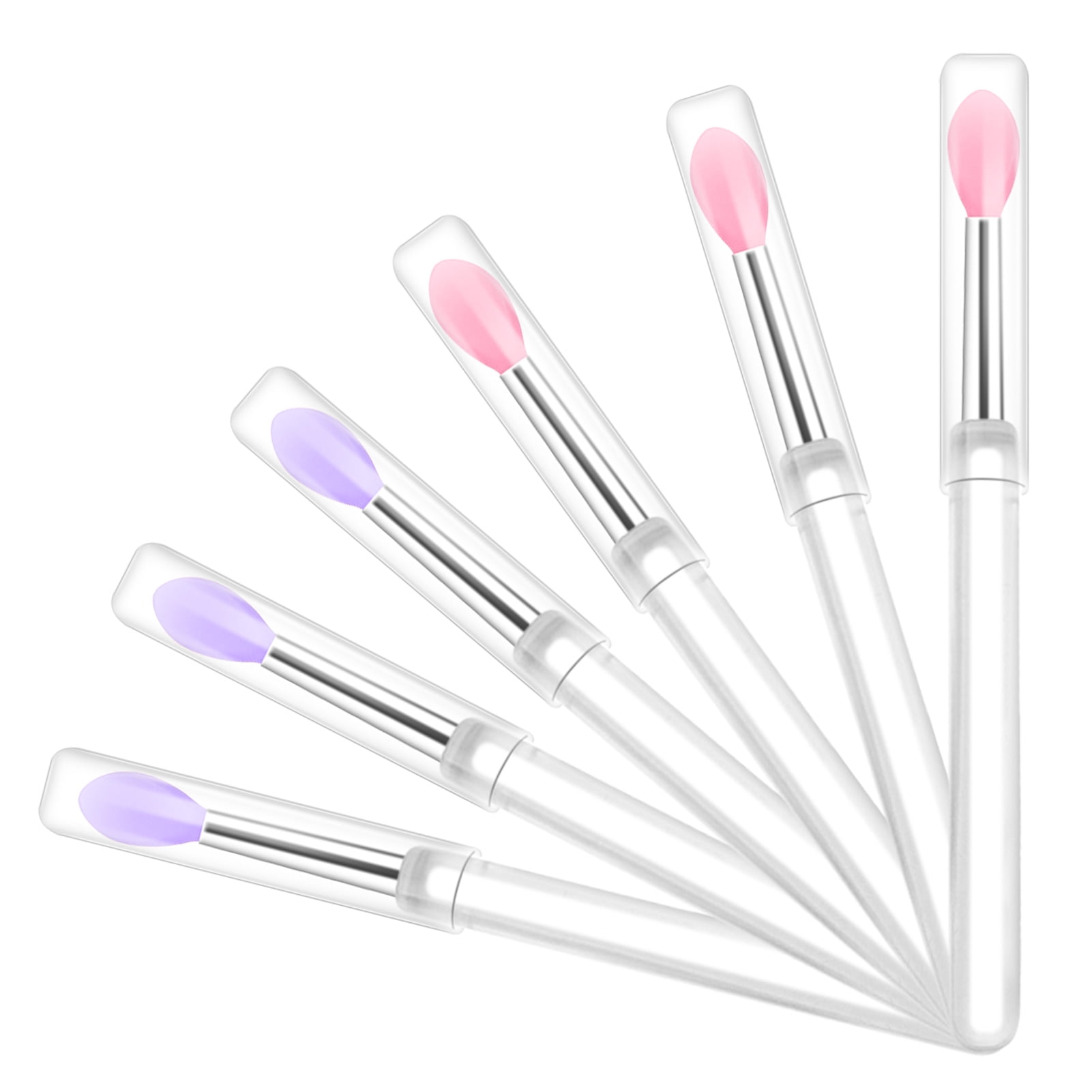 Spove Silicone Lip Brush Makeup Eyebrow Lipstick Brushes Applicator  Cosmetic Brush Set Silicone Brushes Wands Fit Balm Mask Oil 12pcs 