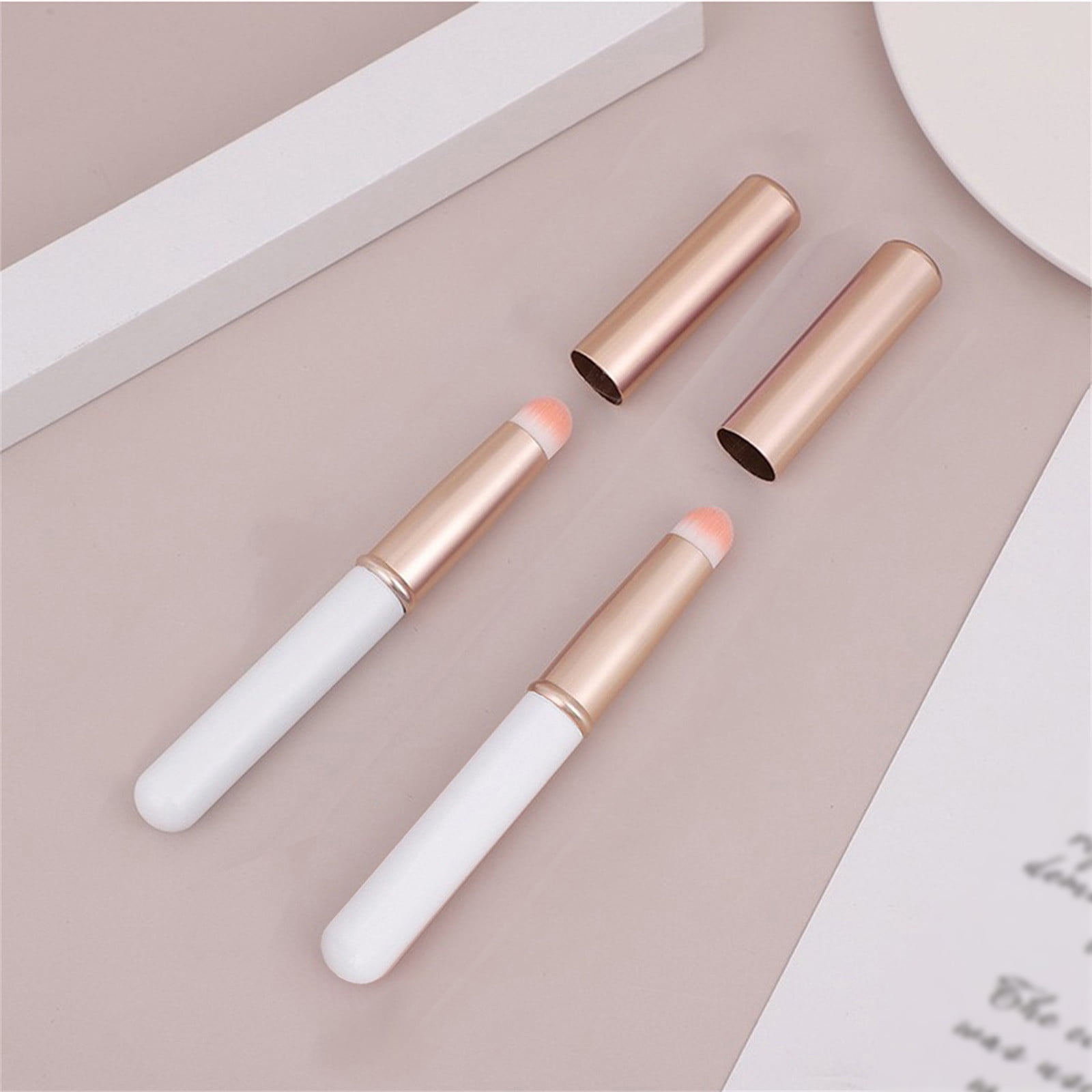 Silicone Lip Brush With Lid Silicone Makeup Brush Silicone Angled Concealer Soft Brush Silicone