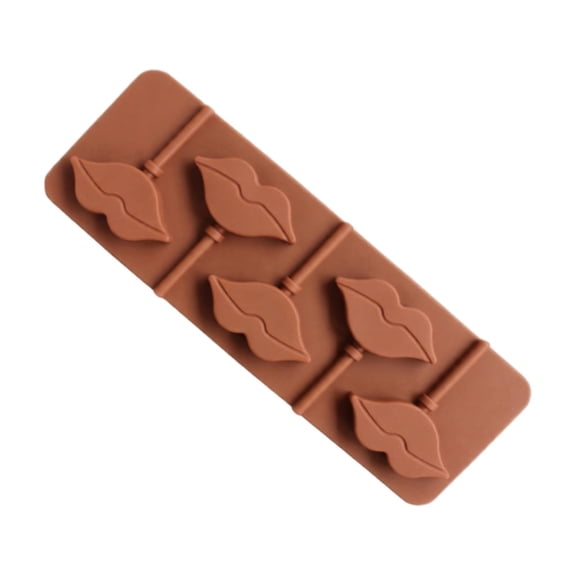 Silicone Lip Shaped Lollipop Mold for Homemade Chocolate Candy Soap Baking Reusable Nonstick Tray for Kitchen Use