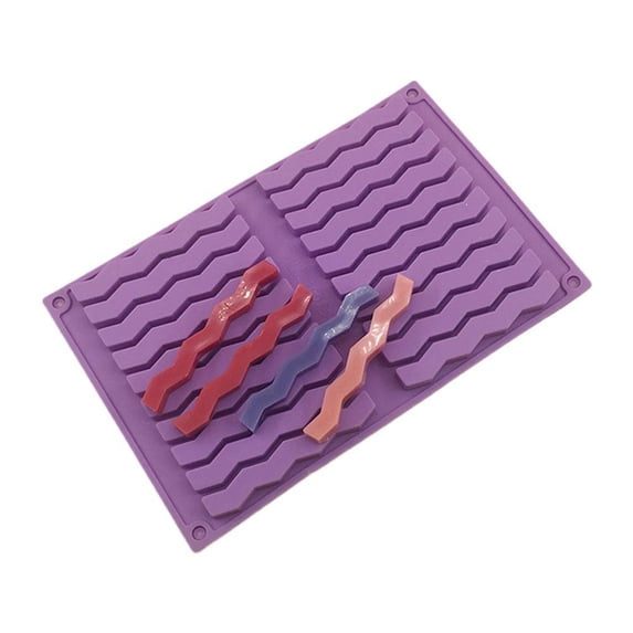 Silicone Long Strip Mold 20 Cavity Wax Chocolate Gummy Bar Maker ...