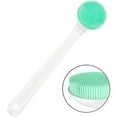 thumbnail image 1 of Silicone Loofah Body Scrubber,14.6x3.2In Long Handle Back Scrubber for Shower,Green Durable Silicone Back Brush for Woman and Men Body, 1 of 6