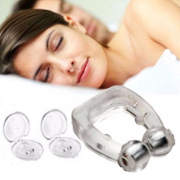 Silicone Magnetic Anti Snore Stop Snoring Nose Clip Sleeping Aid Apnea Guard 4 PCS VeniCare
