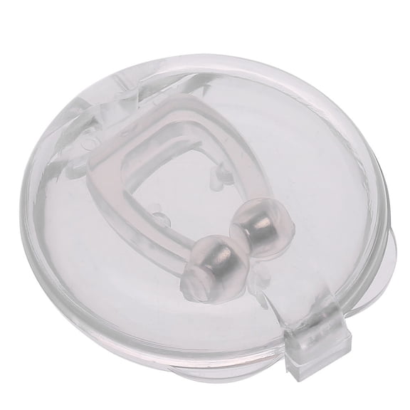 Silicone Magnetic Anti Snoring Nose Clip Mini Breathing Bud Device for Sleep Apnea and Snore Stopping, Transparent Comfort Fit, 7.1 x 4.3 in / 18 x 11 cm
