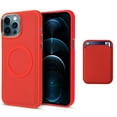 thumbnail image 1 of Silicone Magnetic Case for Apple iPhone 11 Pro Max,Compatible with MagSafe Charging,Built-in Removable Card Pocket,Anti-Scratch Shockproof Slim Thin Protective Phone Cover,Red, 1 of 9