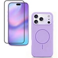 thumbnail image 1 of Silicone Magnetic Case for iPhone 17 ProMax,Shockproof Slim Cover Full Covered Camera Protection Slim Drop Proof Durable Protective Cases - Purple, 1 of 6