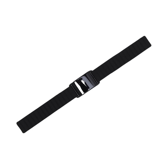Silicone Magnetic Watch Band Fit for WHOOP 4.0 Watch Waterproof Soft Rubber Loop Fitness Tracker Strap Quick Release Sport Wristband Replacement Men Women Unisex Black 10.2 inches 26 cm