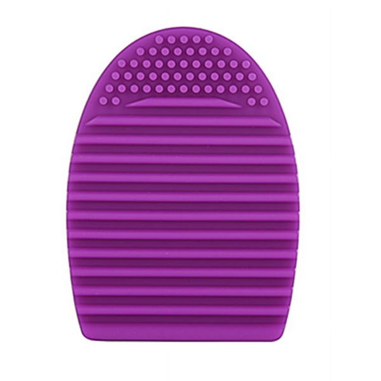 Silicone Makeup Brush Cleaner Cosmetic Brush Cleaning Egg Washing Tool  (Purple)