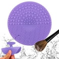 thumbnail image 1 of Silicone Makeup Brush Cleaning Mat, Purple, 1 Pcsilicone Scrubbing Pads for Cleaning Makeup Brush Pads, Easter Mother'S Day Gift Makeup Organizers, 1 of 5