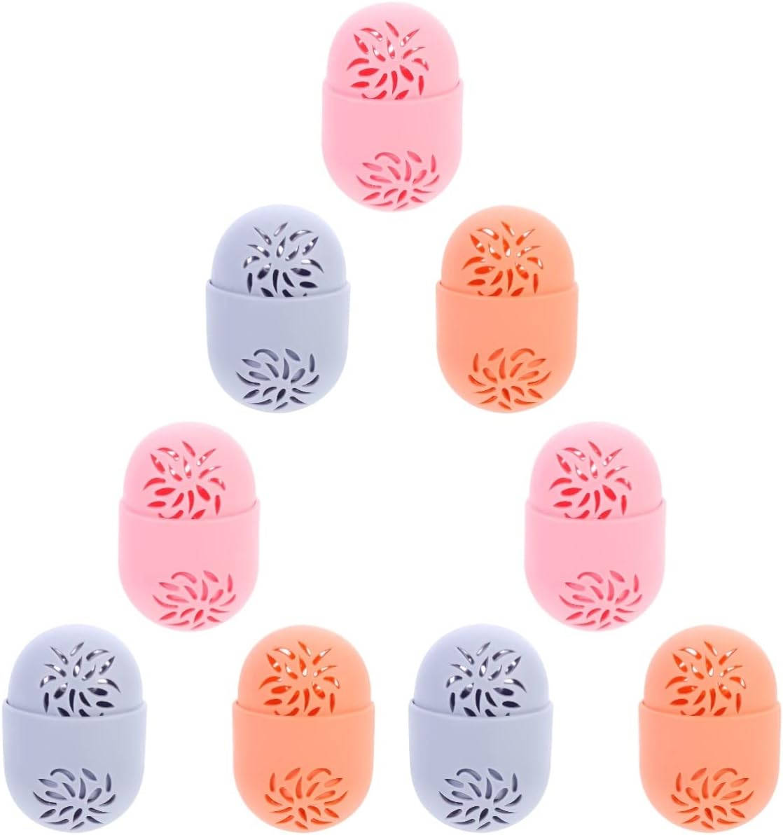 Silicone Makeup Sponge Professional Makeup Travel Case 9 Pcs Makeup