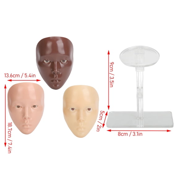 Silicone Makeup Training Face, Beginner,Friendly, <span Style="background:red"></span> Skin Texture, Perfect For All Techniques