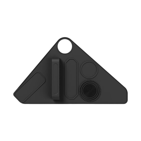 Silicone Makeup Wristband, Silicone Holder with 7 Brush Storage & Mixing Area, Adjustable Strap for Foundation, Concealer, Eyelash Glue, Professional Cosmetic Tool