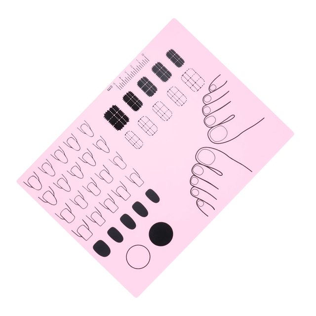 Zonh Acrylic Nail Application Mat Silicone Manicure Pad Gold Hair Stick