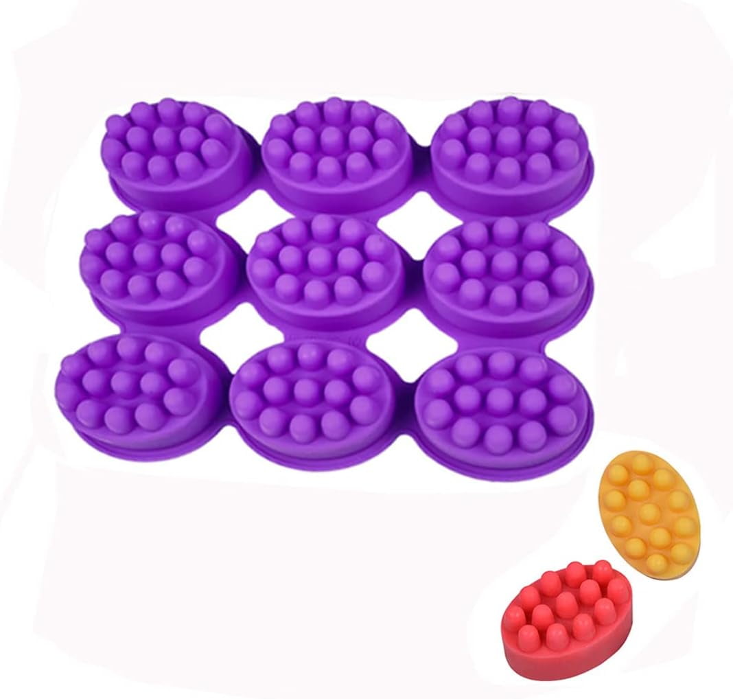 Silicone Massage Bar Soap Mold Handmade Hair Brush Silicone Soap Molds for Hair Care DIY Soap