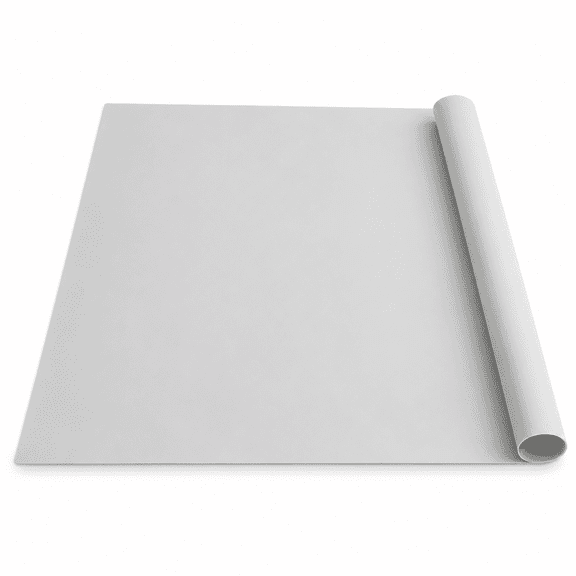 PLERISE 36" x 24" Silicone Placemat, Heat Resistant Grey Countertop Protector, Washable