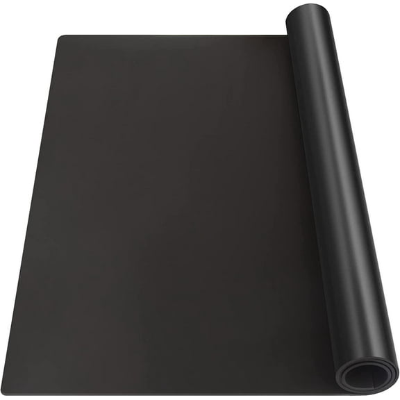 Silicone Mat Heat Resistant Mats for Countertop, Multipurpose Large Silicone Mats for Crafts Kitchen Workbench Size 36x24 inches Thick 2mm,Rolled Package,Black