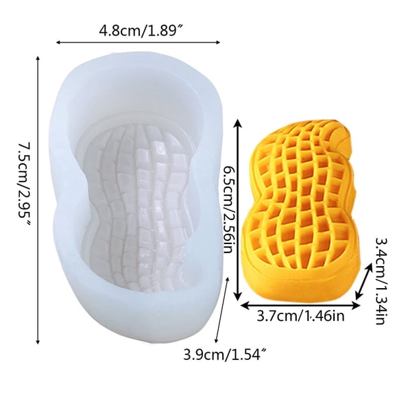 Bokcztml Silicone Material Chinese Moon Cake Mould Peanut Shape Mooncake Mould for Friend