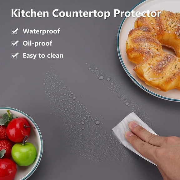 Silicone Mats for Kitchen Counter, Premium Silicone Countertop Protector, Nonskid Heat Resistant Desk Saver Pad, Multipurpose Mat, Placemat, 1 Pcs, 15.74x11.81"