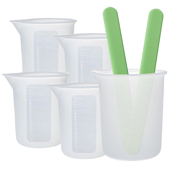 Silicone Measuring Cups Resin Mixing Cups Silicone Stirring Rods Used for DIY