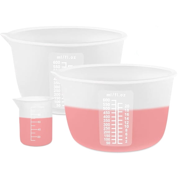 Silicone Measuring Cups Tool Kit, Non-Stick Large Bowls for Epoxy Resin, Reusable Mixing Cup With Stir Sticks, Pipettes, Supplies, Molds, Jewelry Making
