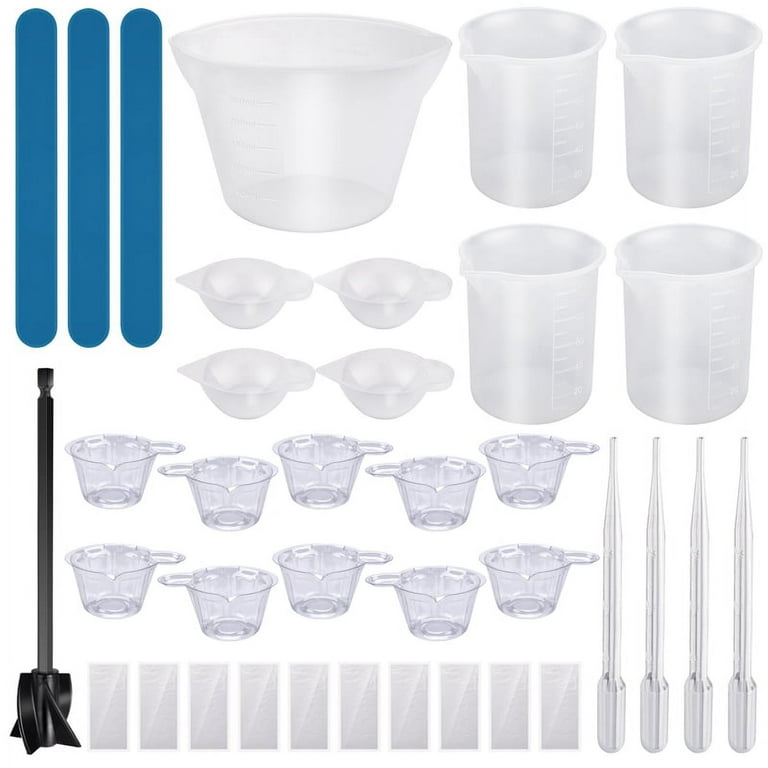 Silicone Measuring Cups for Epoxy Resin,Resin Supplies with 250&100Ml  Silicone Cups for Resin,Molds,Jewelry Making