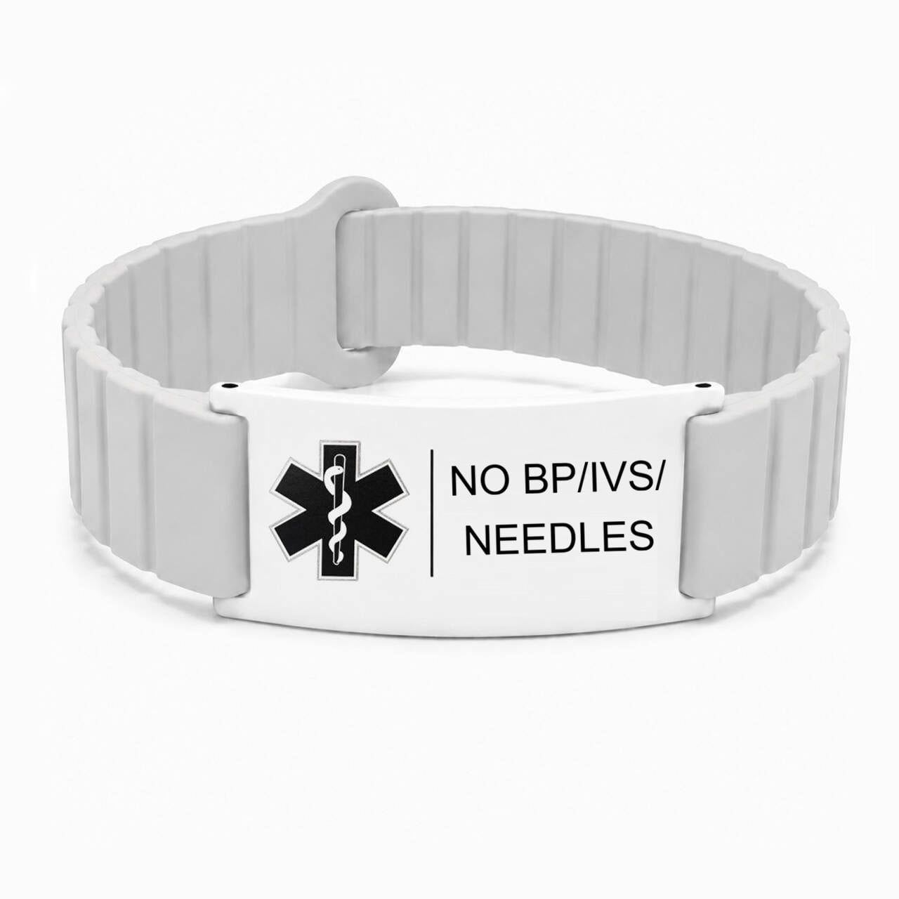 Silicone Medical Alert Bracelet with QR Code & Engraved ID, Emergency ...