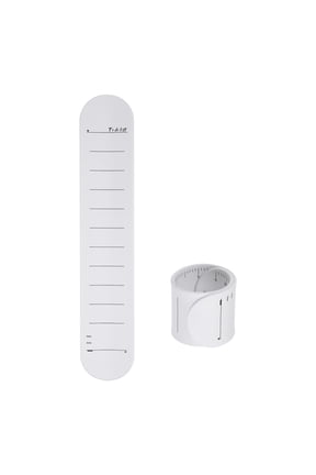 Silicone Memo Wrist Band 20cm 8 Inch Measure 237mm x 46mm Line, White, 2 Pieces