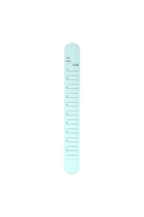 Silicone Memo Wrist Band 20cm 8 Inch Measure 238mm x 29mm Line Block, Light Blue