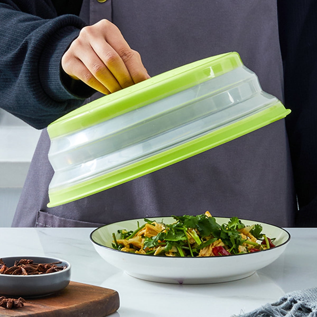  Collapsible Silicone Microwave Cover for Food Splatter