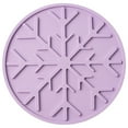 thumbnail image 1 of Silicone Microwave Mat Heat Resistant Multifunctional Mat, Splatter Guard, Trivet, Hot Pad, Pot Holder Round （Purple）, 1 of 1