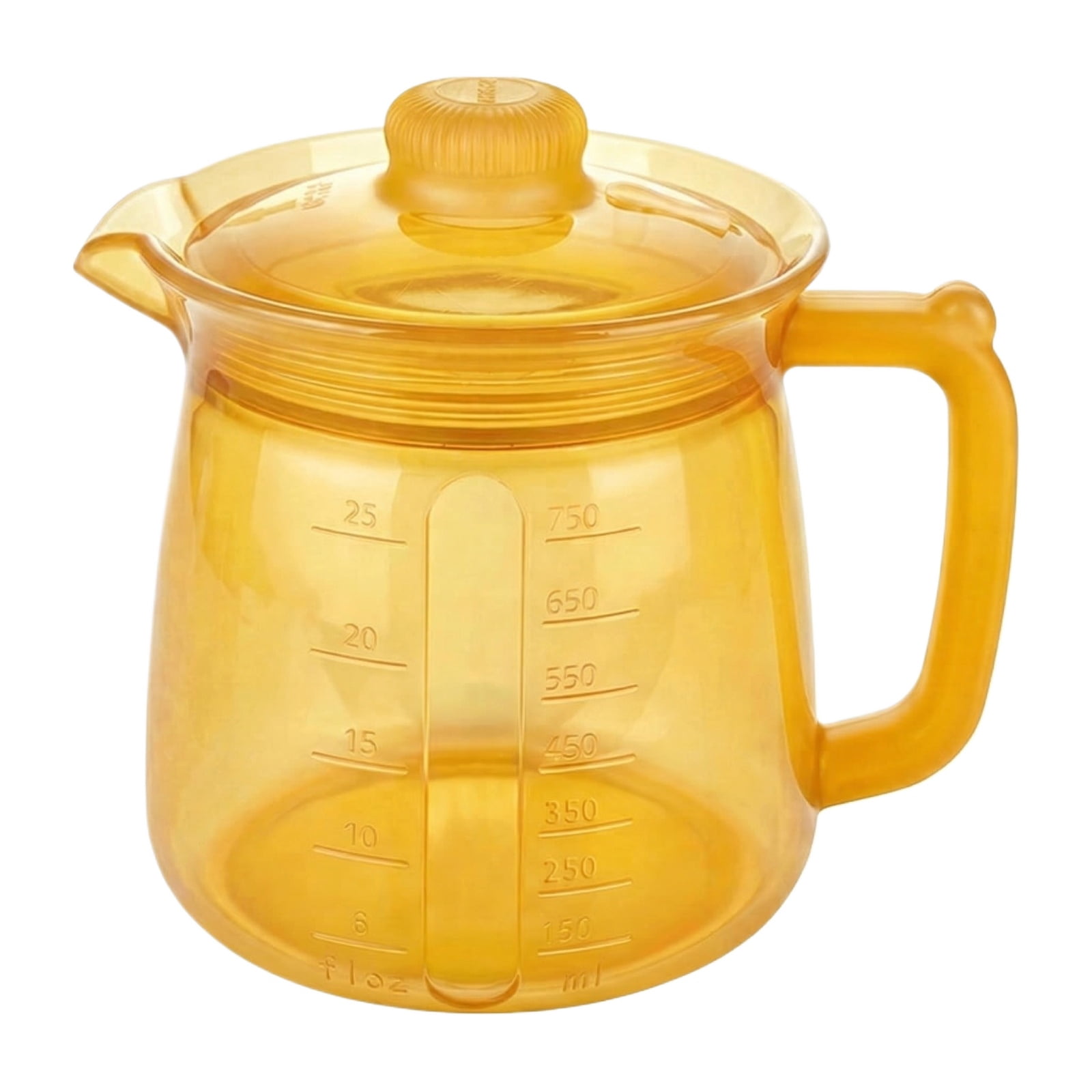 Silicone Microwave Pitcher Measuring Cup, Unbreakable Coffee Carafe & Milk Warmer Pot with Lid, Food Grade Heat Resistant (-40°F to 446°F)
