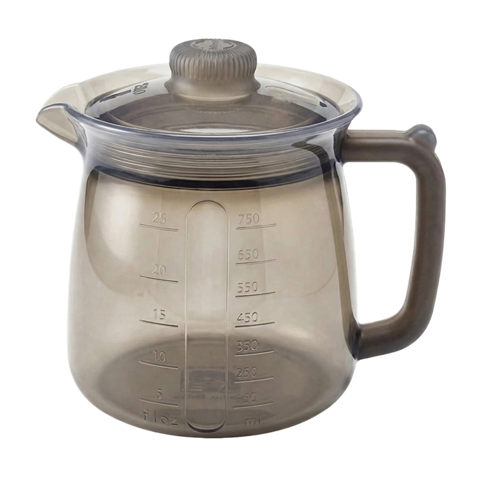 Silicone Microwave Pitcher Measuring Cup, Unbreakable Coffee Carafe & Milk Warmer Pot with Lid, Food Grade Heat Resistant (-40°F to 446°F)