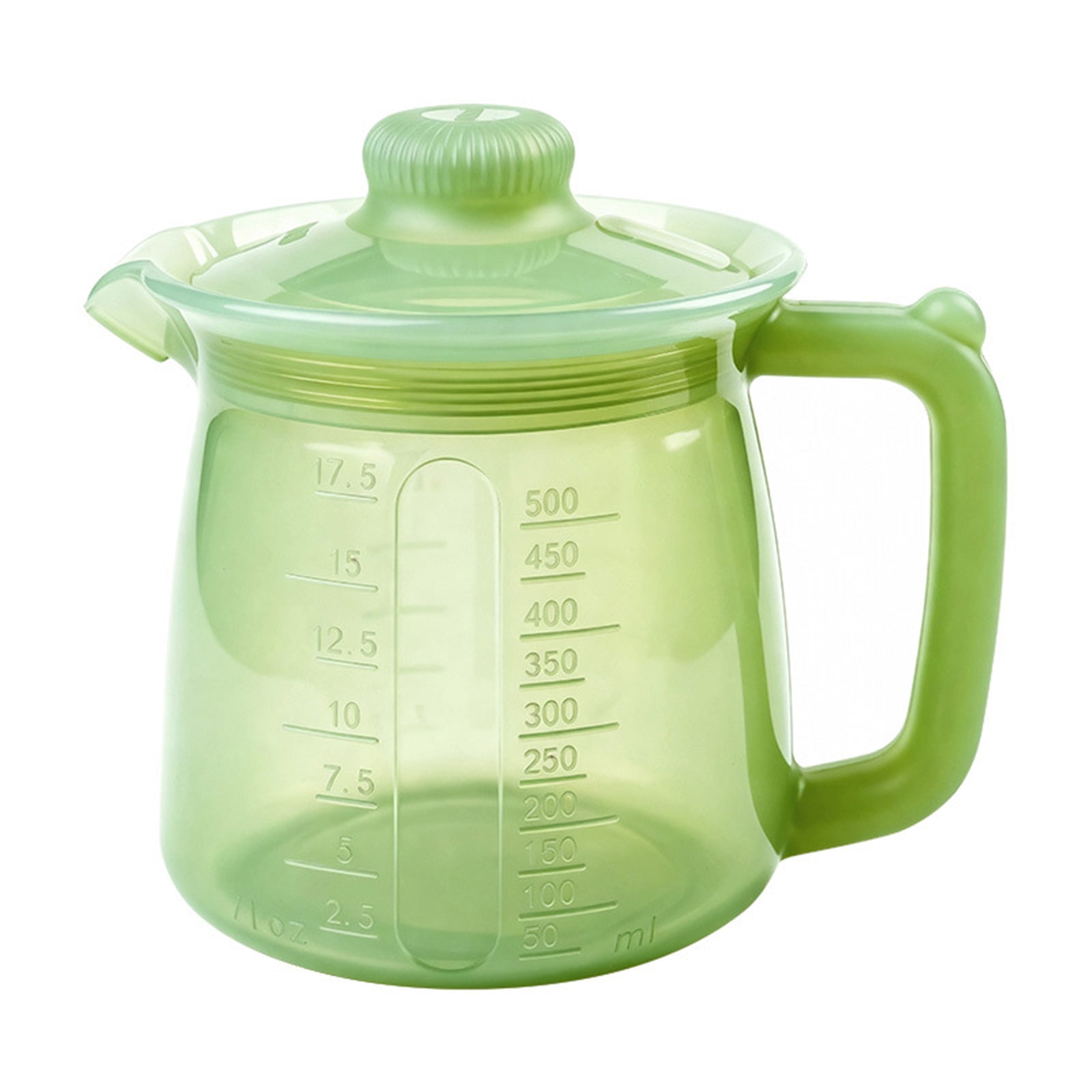 Silicone Microwave Pitcher Measuring Cup, Unbreakable Coffee Carafe & Milk Warmer Pot with Lid, Food Grade Heat Resistant (-40°F to 446°F)