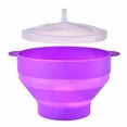 thumbnail image 1 of Silicone Microwave Popcorn Maker Bowl Heat Resistant Popcorn Bucket with Vent Lid for Home Snack, 1 of 5
