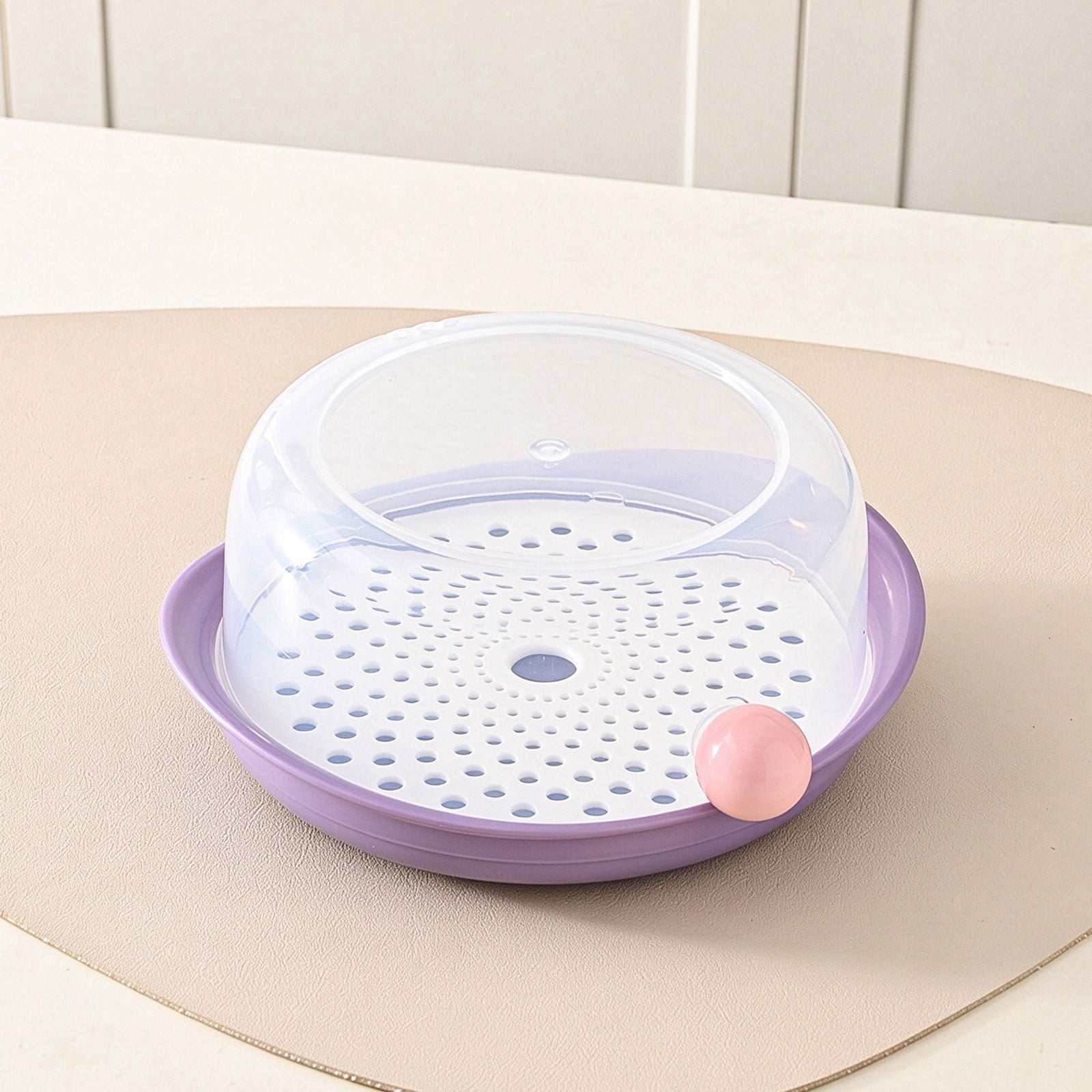 Silicone Microwave Steamer with Removable Rack, Collapsible Food ...