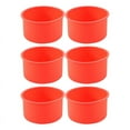 thumbnail image 1 of Silicone Mini Cake Molds 4 Inch Round Baking Pan Non-Stick Silicone Baking Mold Bakeware Pan Reusable Red, Set of 6, 1 of 7