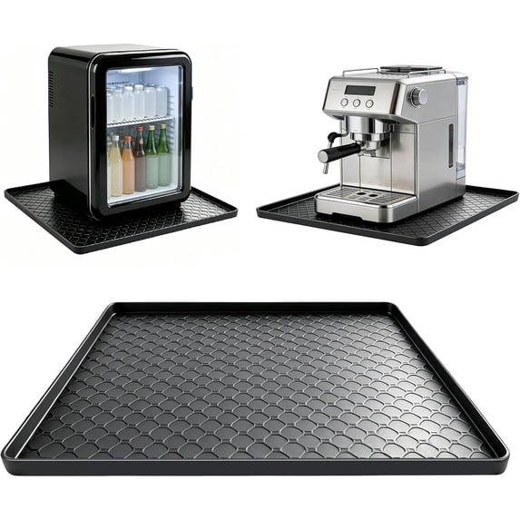 Silicone Mini Fridge Mat Refrigerator Floor Protector Drip Tray with ...