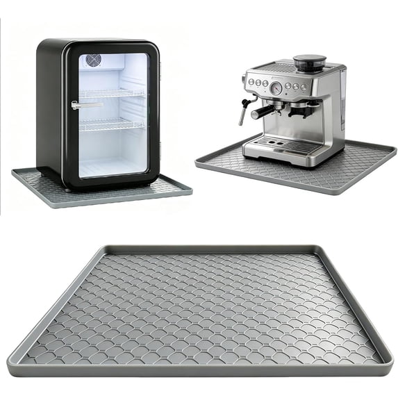 Silicone Mini Fridge Mat Refrigerator Floor Protector Drip Tray with ...