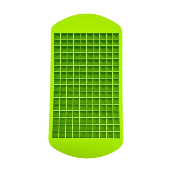 Silicone Mini Ice Cube Trays 1 Pack, 160 Small Ice Cube Molds, Easy Release Crushed Ice Cube for Chilling , Flexible Stackable Storage Containers(Green)