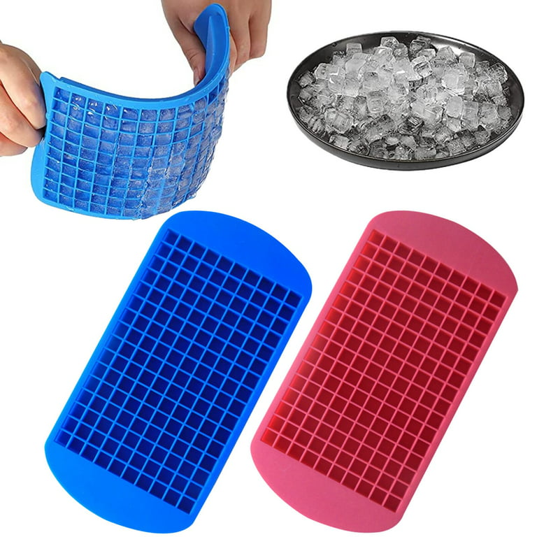 ❄ Small Silicone ice cube trays - 160 Grids Small Ice Maker Tiny Ice Cube  Trays 